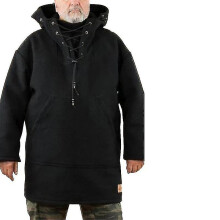 (L, Black) Winter Men's Leisure Jacket Hooded Wool Heavy Coat And Sweatshirt