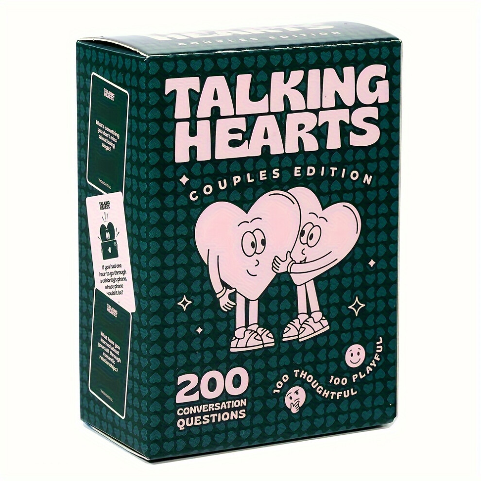 Flemye (Talking Heart) Talking Heart Conversation Cards - Couple Card Game For Date Nights & Travel Adventures
