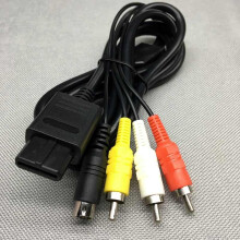 (Coarse circular SAV cable) S-VIDEO AV Cable for NGC N64 SFC Game Console