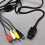 (Coarse circular SAV cable) S-VIDEO AV Cable for NGC N64 SFC Game Console 3