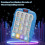 (blue) Rhythm Game Machine, Quick Push Pop Game Pops it Game Handheld Puzzle Game Machine with Music & Light 3