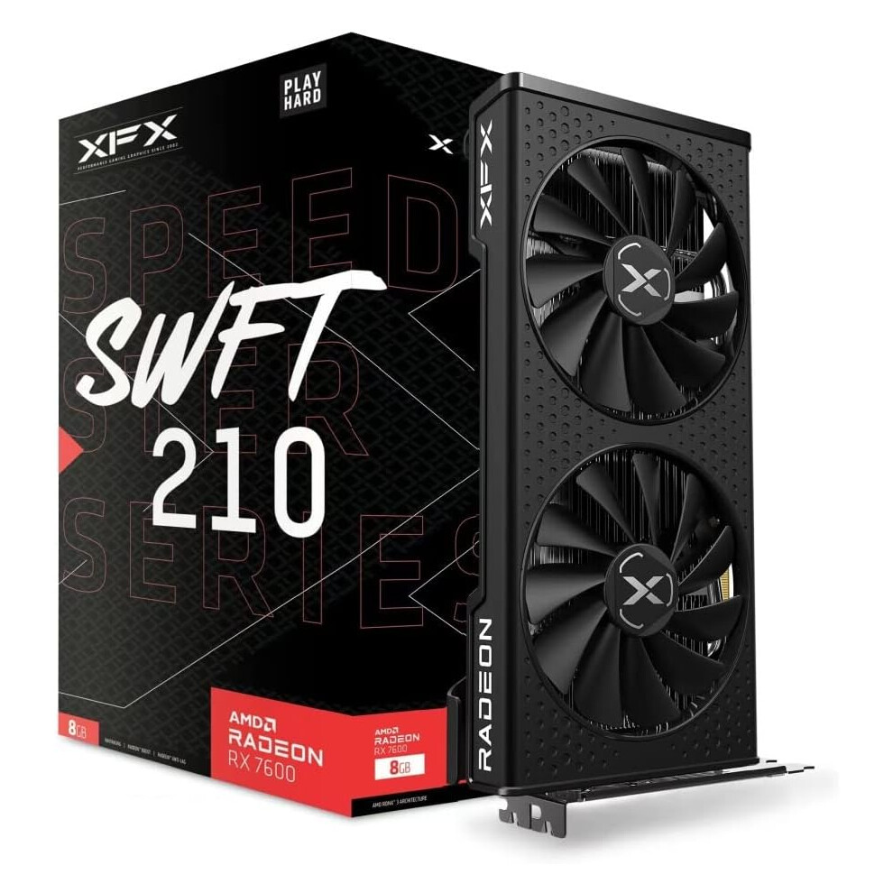 Xfx Speedster Swft210 Radeon Rx 7600 Core Gaming Graphics Card With 8Gb Gddr6 Hdmi 3Xdp 8000000001306