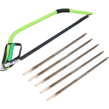AB Tools 24 Heavy Duty Bow Saw Wood Logs Trees Branches Finger Guard  6 Blades