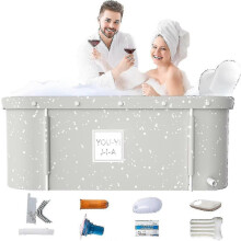 2024 Portable Foldable Bathtub for Adult, Large Family Soaking Bathtub for Spa 120 X 55 X 50cm
