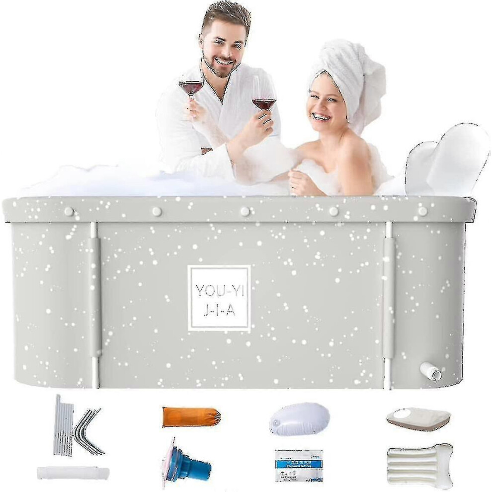 2024 Portable Foldable Bathtub for Adult, Large Family Soaking Bathtub for Spa 120 X 55 X 50cm