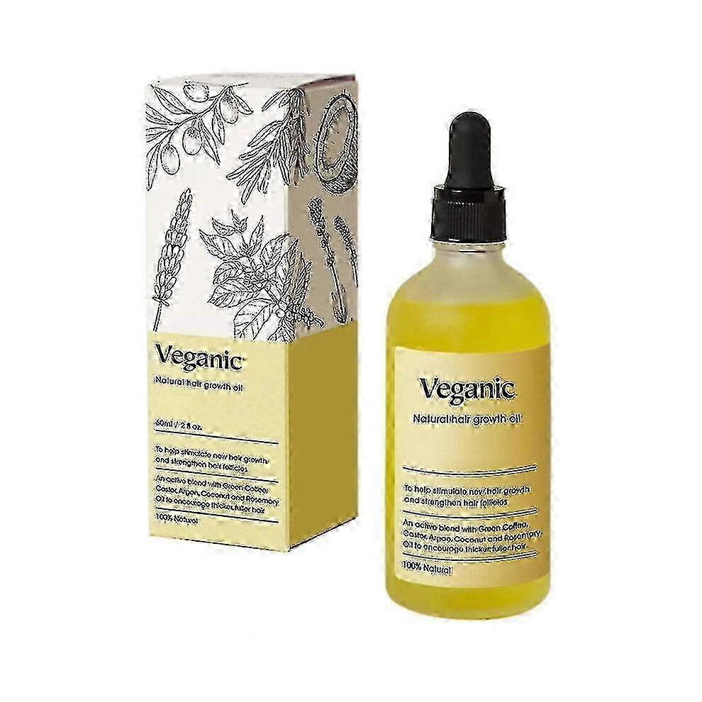 (1Pcs) Veganic Natural Hair Growth Oil, Veganic Hair Growth Oil, Veganic Hair Oil For Hair Growth, Hair Thinning Treatment With Rosemary Oil NEW