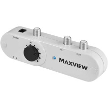 Maxview MXL008 12v or 24v 2 Way TV/FM/DAB Signal Booster with 19dB Variable Gain for Caravans