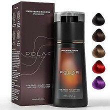 (dark brown) Hair Dye Shampoo,Polar Hair Dye Shampoo, Polar Haircare Instant Dye Shampoo, Natural Hair Color Shampoo for Gray Hair Coverage, Suitable for Women & M