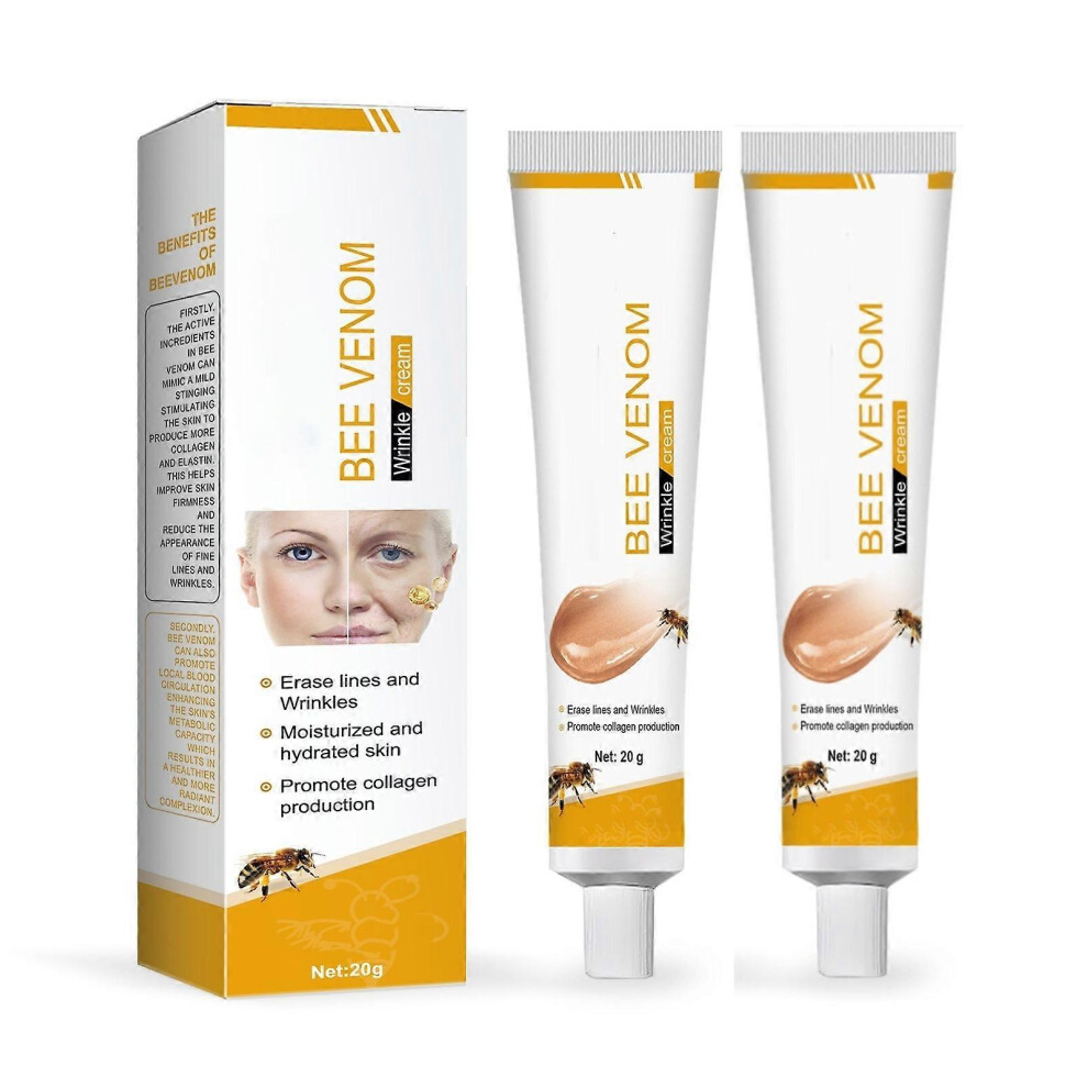 (2pcs) Bee Venom Wrinkle Removal Cream, Bee Venom Anti-Wrinkle Firming Cream, Bee Venom Cream, Moisturizing, Lifting & Recovery for All Skin Types