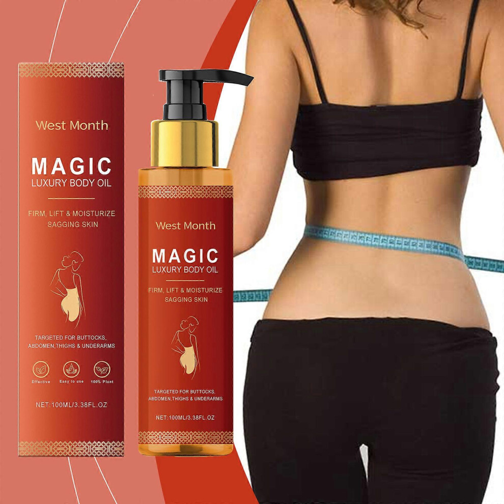(3Pcs) Magic Body Oil, 100ml Body Oils - Plumps, Tightens, Firms And Hydrates Sagging Skin, Arms, Chest, Thighs And Tums, Suitable For Full Body Use