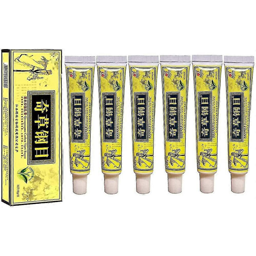(6pcs) Natural Chinese Herbal Cream for Eczema Relief - Organic Healing Cream for Face and Body - Anti-itch Ointment for External Use