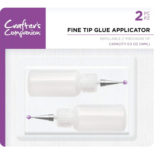 Crafter's Companion CC-TOOLGLUEAP2 Fine Tip Glue Applicator (2PC), White, One Size 1