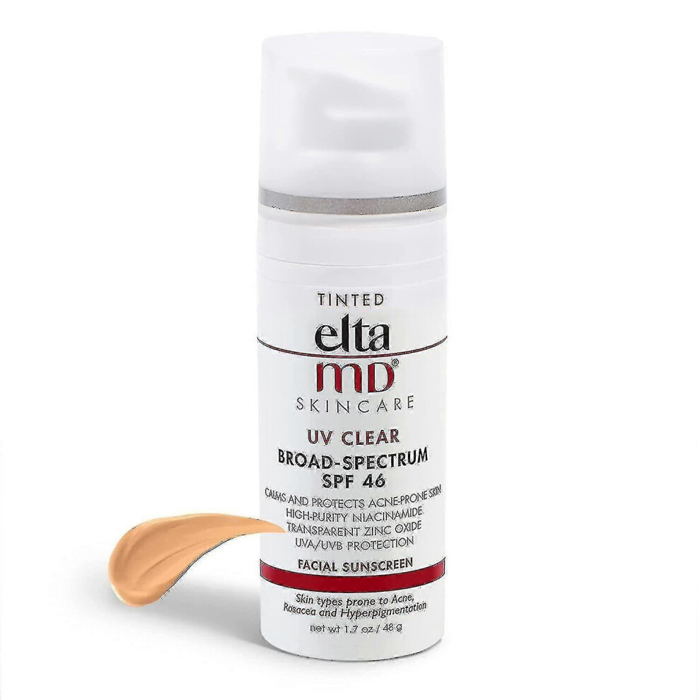 SPF 46/40 Tinted Face Sunscreen - Spectrum Makeup for Skin Protection 1.7 Oz