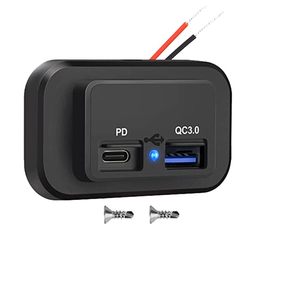 Dual Usb Car Charger 4.8A Qc3.0 Pd Fast Charger Socket 8721286067533
