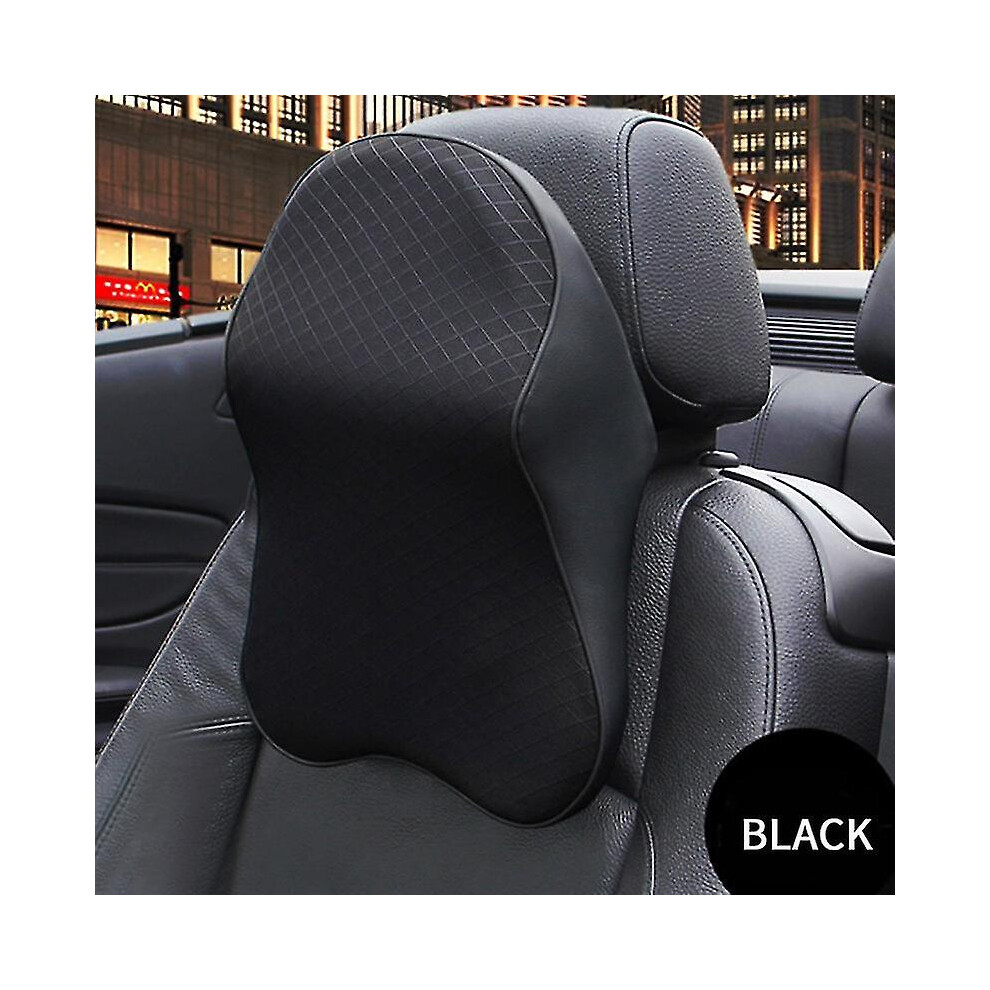 (small headrest black) 1pc Memory Foam Neck Pillow Breathable Car Seat Headrest Neck Rest Cushion Neck Protector Automobiles Seat Neck Rest-image-OPC-PFW8ZV2-NEW