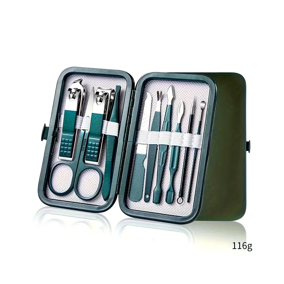 Nail Clippers Manicure Tool Set with Travel Case - Cuticle Nippers Kit