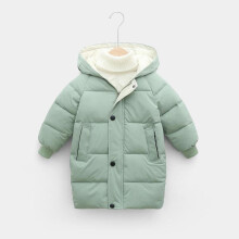(green, 100cm) Children's Down Jacket Boys Girls Winter Clothes Korean Cotton Padded Clothes Baby Thickened Coat