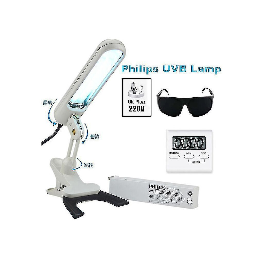 (220V UK PLUG) Uvb 311nm Uvb Light Phototherapy For Vitiligo Psoriasis Eczema Skin Problems Treatment Ultraviolet Lamp 110v/120v