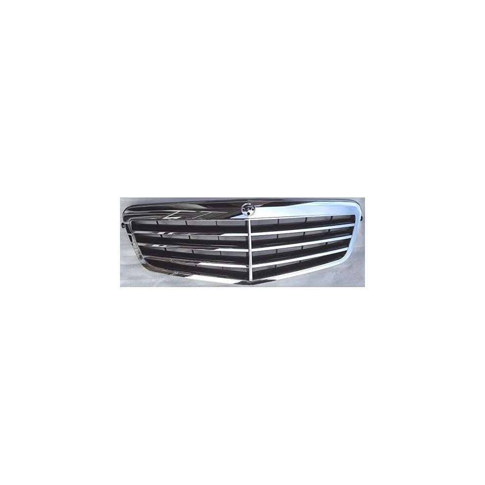Tvp Trade Vehicle Parts.co.uk Compatible With Front Grille Main Centre & Chrome Mercedes E-Class W212 2009-2013 Black 8000000001740
