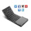 (White) Foldable Wireless Keyboard Ultra Slim Touchpad Bluetooth Keyboard Rechargeable Folding Keyboard for Tablet Laptop 5