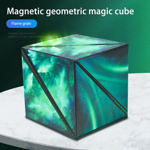 (forest green) 3d Magnetic Cube Puzzle Versatile Cube Three-dimensional Deformation Spatial