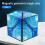(Starry blue) 3d Magnetic Cube Puzzle Versatile Cube Three-dimensional Deformation Spatial 1
