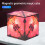 (Flame red) 3d Magnetic Cube Puzzle Versatile Cube Three-dimensional Deformation Spatial 1