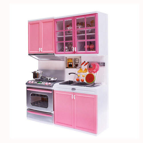 Pink Kitchen Room Set Play House Toys 2