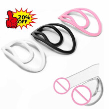 (White Large) New Chastity With The Fufu Clip Sissy Male Chastity Training Device Clip Cage
