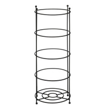 (Black) Free Standing Toilet Roll Holder, Extra Toilet Paper Holder Storage for 3-4 Roll