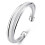 925 Sterling Silver Large Reticulated Smooth Unisex Bangle Bracelet 7