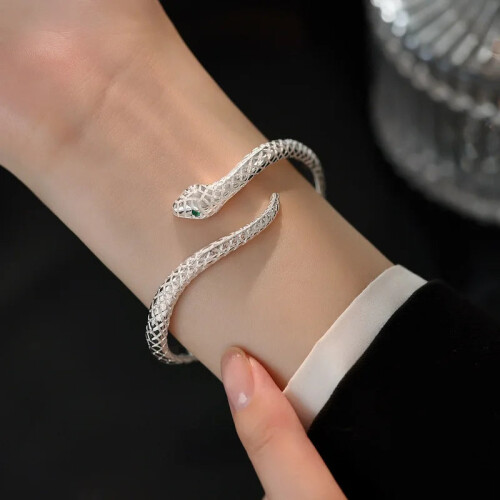 925 Sterling Silver Snake Shape Bracelet for Woman 1