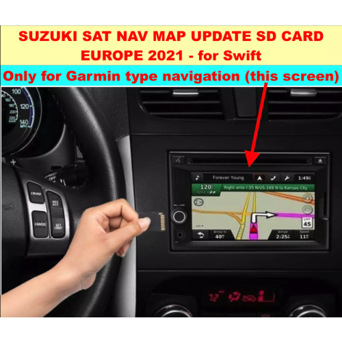 SD Card Map for Suzuki Swift - GPS Navigation Update 2021 UK