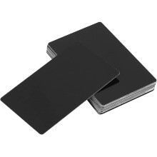 50pcs Sublimation Metal Business Cards, Engraved Business Cards(black)--