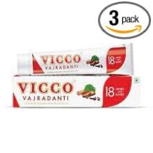 Vicco Vajradanti Dentifrice Ayurvédique 100 g – Gencives et dents saines (lot de 3)