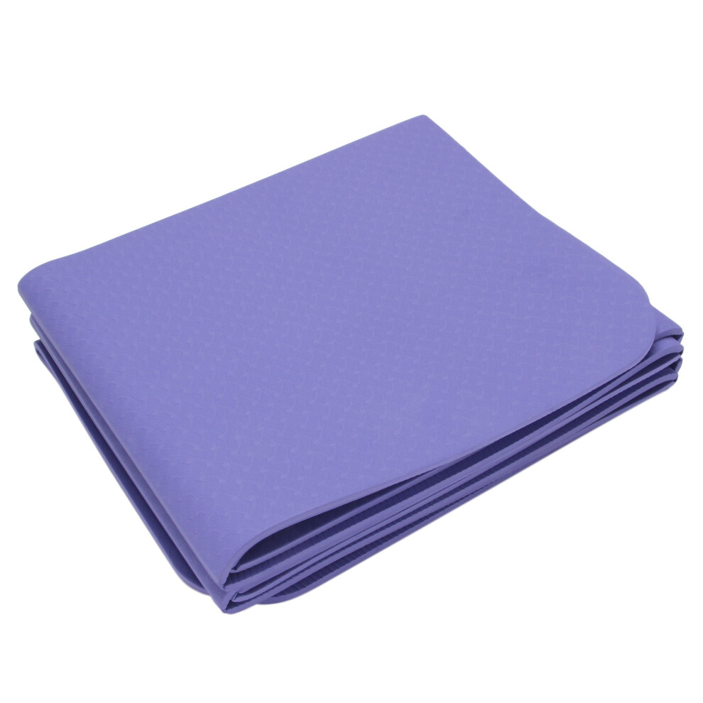 Tapis de Yoga D'Exercice Fitness Voyage Pliable Extra-éPais AntidéRapant pour les EntraîNements au Sol Pilates