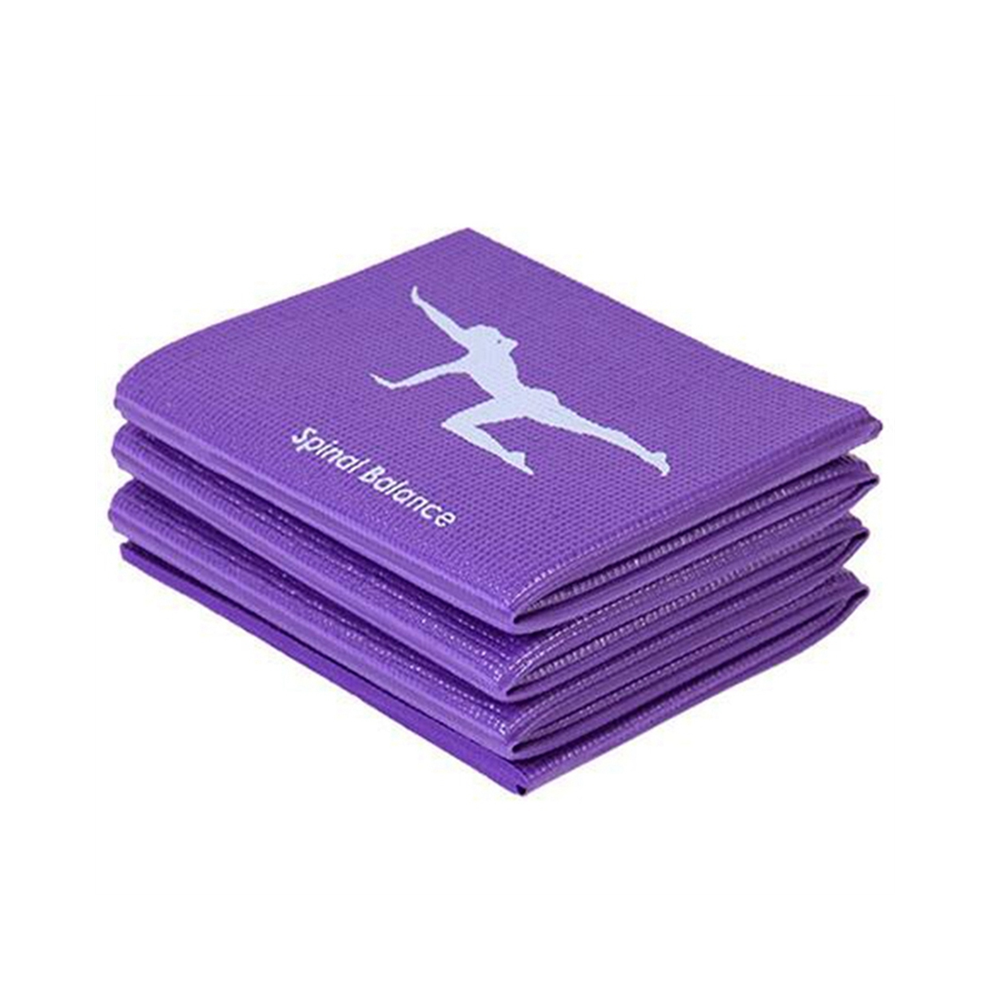 Tapis de Yoga Pliable en PVC, D'Exercice éPais, AntidéRapant, Fitness, Fournitures Pilates, au Sol, Violet