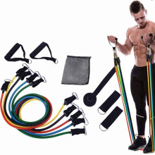 11 Pcs Fitness Resistance Bands Yoga Natural Rubber Latex Bands Exercise Pull Band