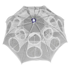ZANLURE 6/8/16 Holes White Foldable Big Fishing Net Lobster Trap Crabs Trap Prawn Cage Folding Prawn Cage Fishing Gear Fishing Trap Shrimp Trap