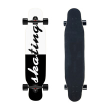 VEHS H34577 42inch Complete Standard Skateboards 9 Layer Canadian Maple Double Kick Concave Longboard for Beginner Kids Youth Adult Teens