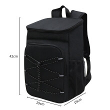 Leichte wasserdichte Kühltasche für 28 Dosen, schwarz