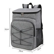 Leichter wasserdichter Isolierrucksack für 28 Dosen, grau