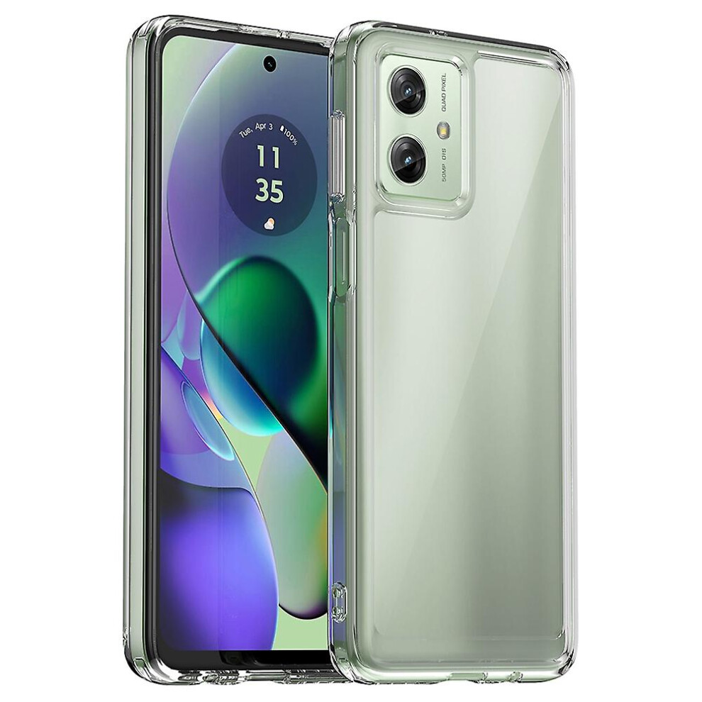 For Motorola Moto G54 5G Case Clear Phone Cover With Electroplating Buttons 8795863580623