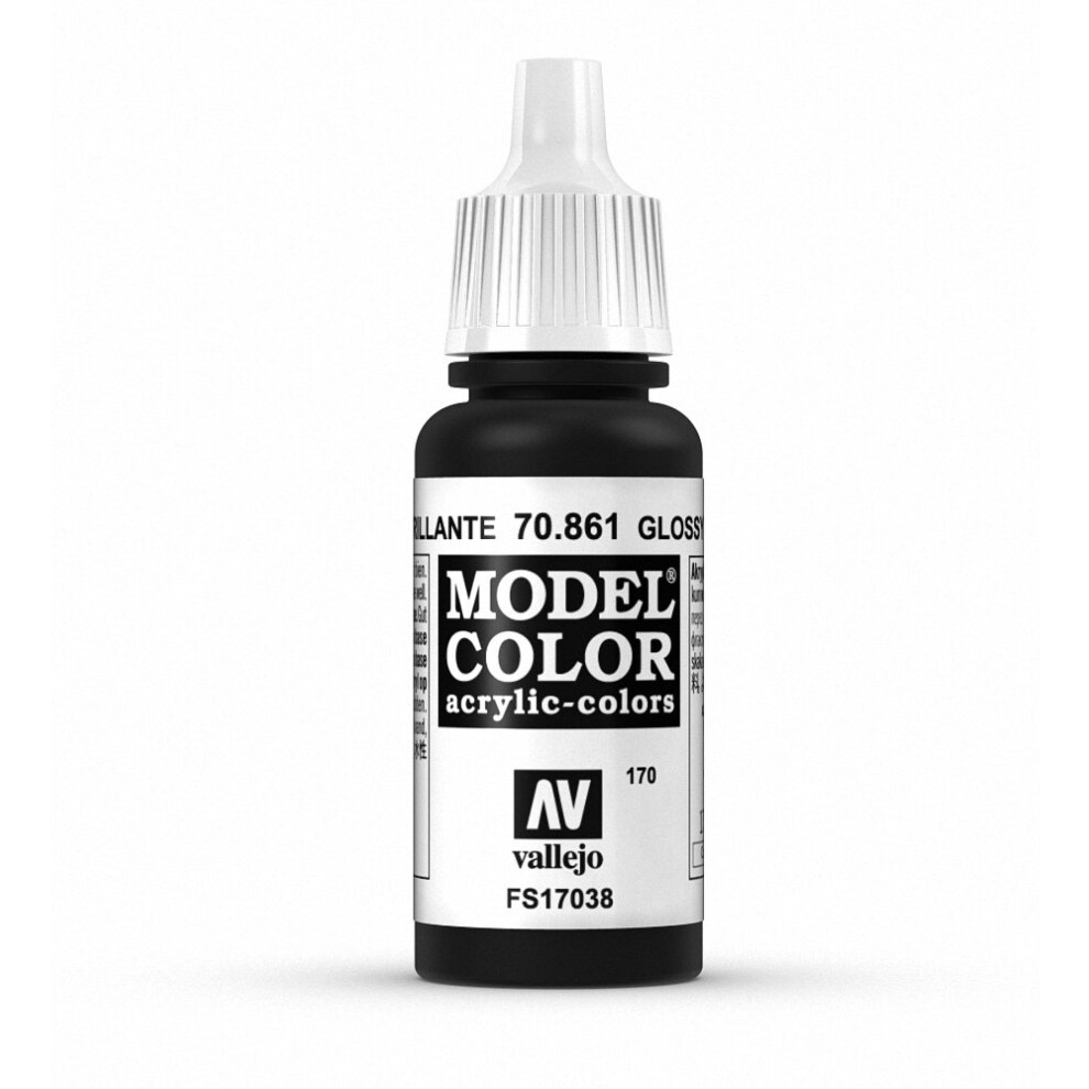 Vallejo Glossy Black Paint  17ml