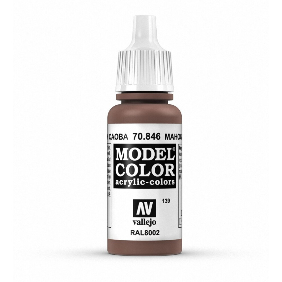 Vallejo Mahogany Brown Paint 17ml