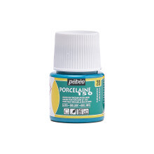 PEBEO Porcelaine 150 Ceramic Paint - Water-Based High-Gloss Color Paints for Porcelain  Premium Art Supplies  Non-Toxic & Heat-Safe  Turquoise  1.52 F