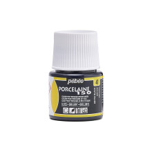 Pebeo Porcelaine 150  Water-Based High-Gloss Color Porcelain Paint  45 ml Bottle - Abyss Black
