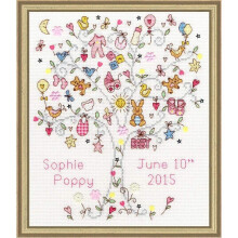 Bothy Threads Cross Stitch Kit Love Baby 22x28cm XKA7 Counted Pattern