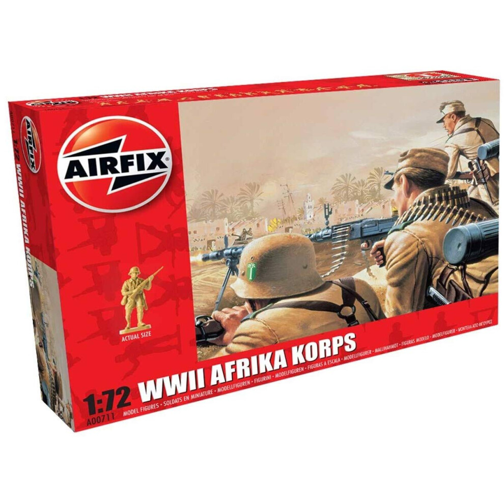 Airfix A00711 WWII Soldier Figures 1:72nd Scale Military Figurine  (Pack of 48)