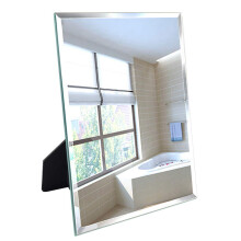 Calenzana Frameless Mirror Wall Hanging and Desk Standing Compatible with Makeup Vanity Mirrors 10.6x13 inch